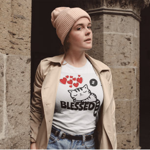 CHRISTIAN BLESSED CAT T-SHIRTS TEES