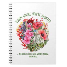 Christian BLOOM DÄR DU PLANTERAS Blommigt Anteckningsbok