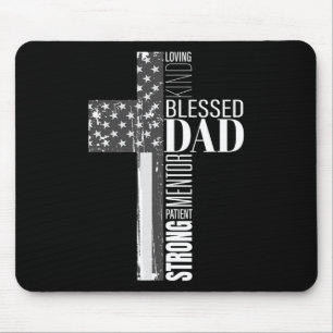 Christian Blsed Pappa American Flagga Religiösa Fa Musmatta