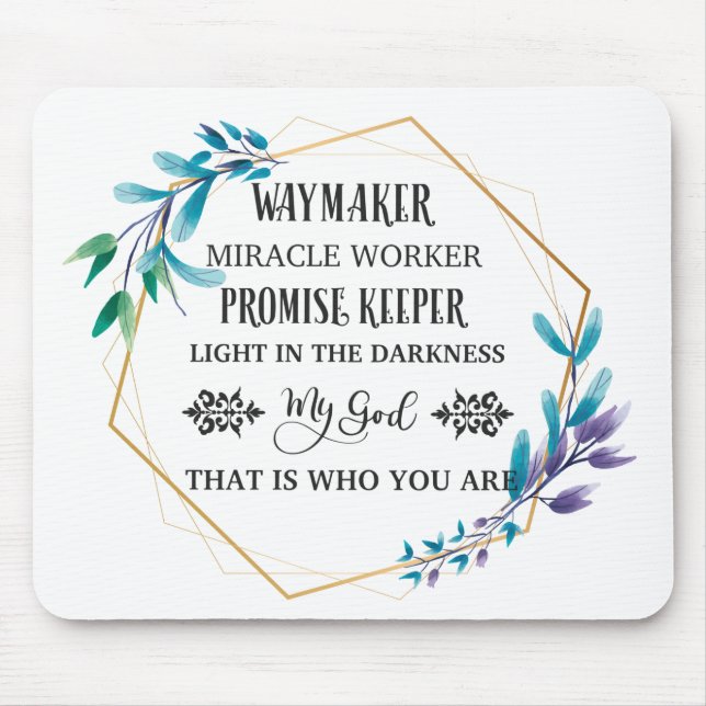 Christian Blue Blommigt Wandeans Musmatta (Framsidan)