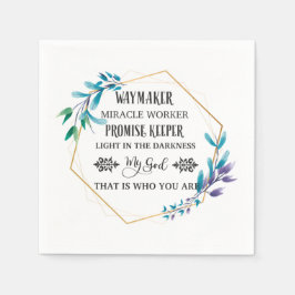 Christian Blue Blommigt Wandeans Pappersservett