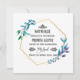 Christian Blue Blommigt Wandeans Tack Kort