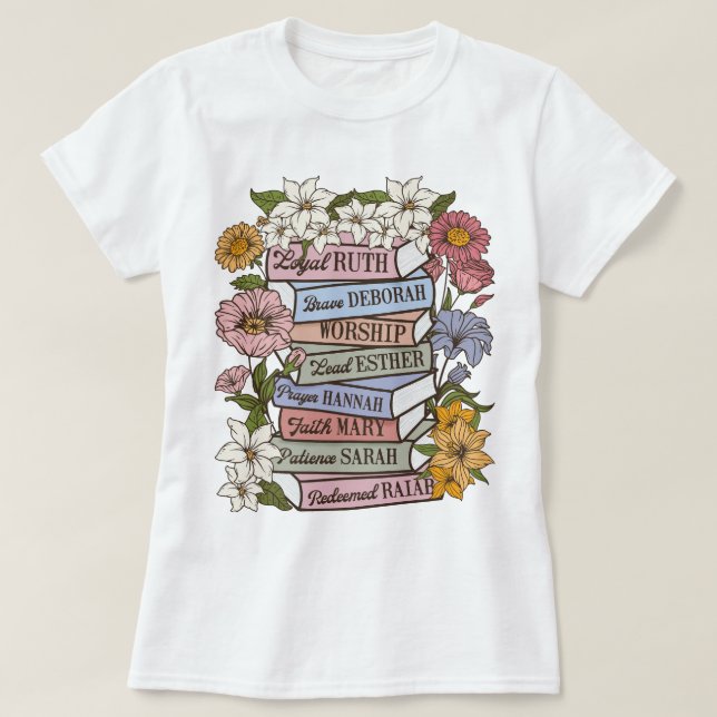 Christian Boho Shirt, Wildblombible Verse Shirt T (Design framsida)