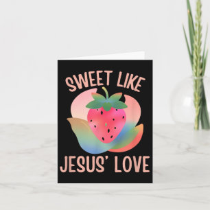 Christian Boho Strawberry Sweet som Jesus Kärlek f Kort