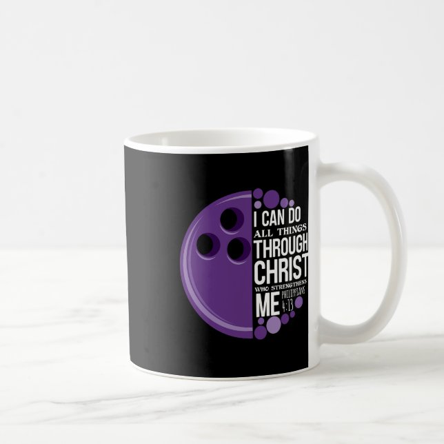 Christian Bowling Funny Personlig Team Gift for Kaffemugg (Höger)