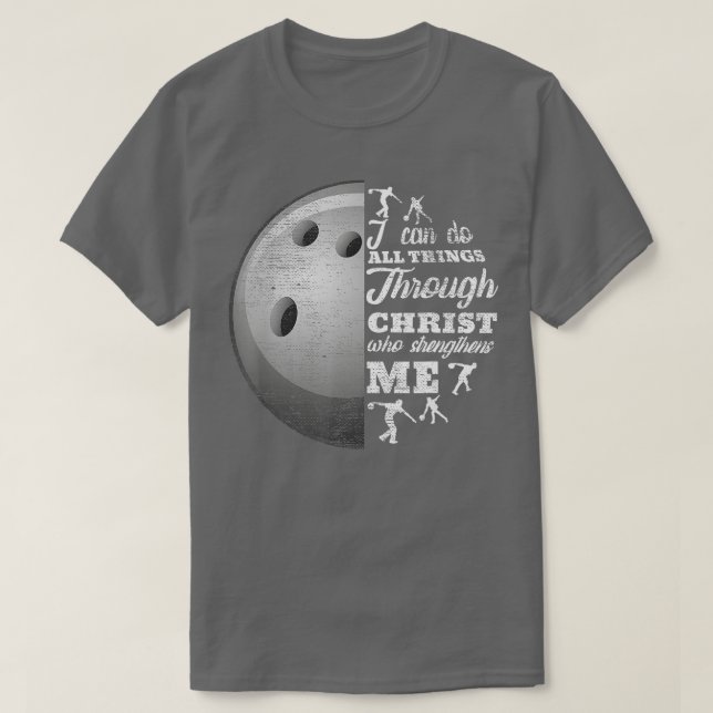 Christian Bowling Funny Personlig Team Gift for T Shirt (Design framsida)