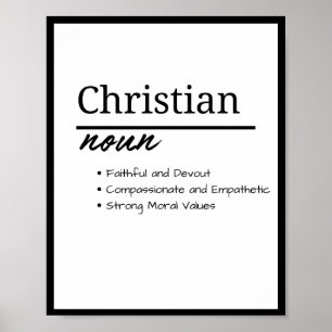 Christian, Boy Personlig Namn Definition Poster