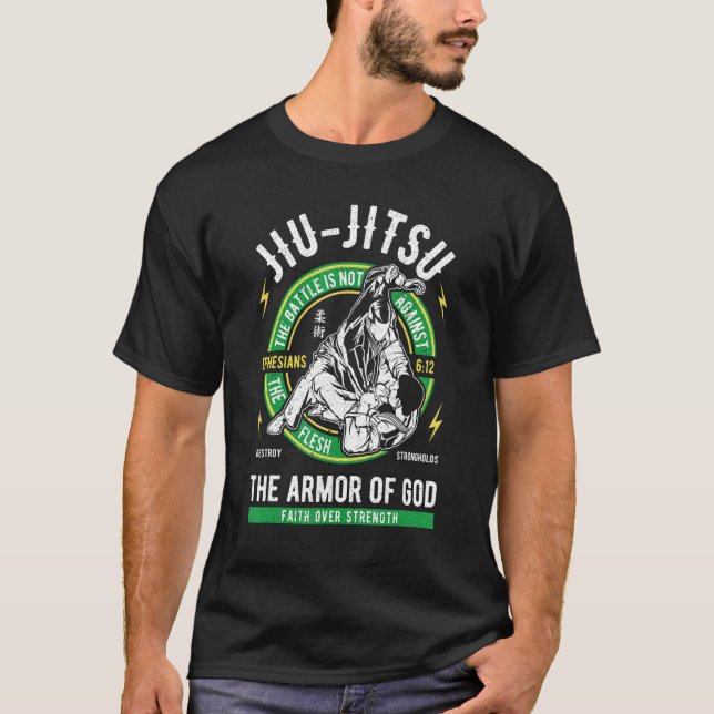 Christian Brazilian Jiu-Jitsu T Shirt (Framsida)