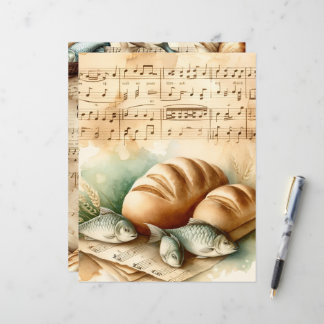 Christian Bread & Fishs Vintage Scrapbook Papper