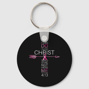 Christian Breast Cancer Kor Religiösa Bible Vers Nyckelring