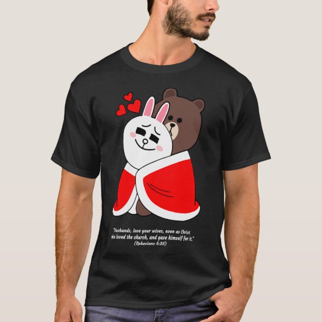 Christian Brown Bear Cony Bunny Rabbit Make Wif T Shirt (Framsida)