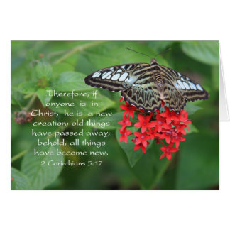 Christian Butterfly Scripture Card Hälsningskort