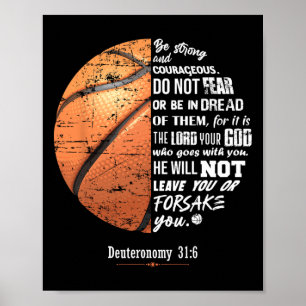 Christian Bysketbyll Deuteronomy Bible Verse Faith Poster