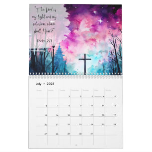 Christian Calendar Bible Scripture för kristna Kalender