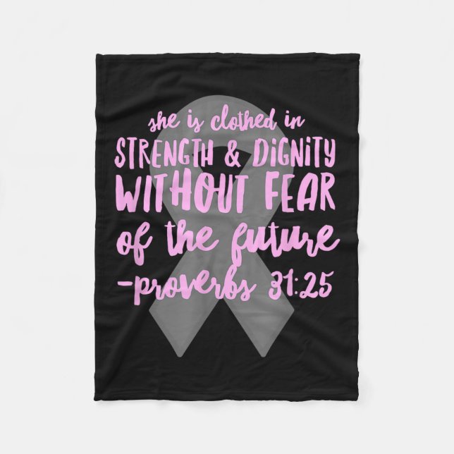 Christian Cancer Bible Verse _ Proverbs 31 Scriptu Fleecefilt (Framsidan)