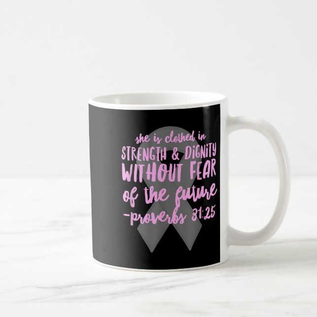 Christian Cancer Bible Verse _ Proverbs 31 Scriptu Kaffemugg (Höger)