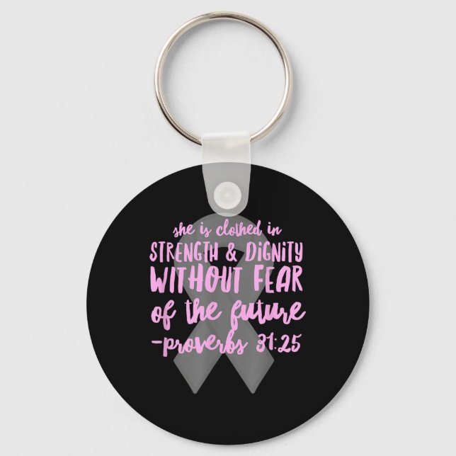 Christian Cancer Bible Verse _ Proverbs 31 Scriptu Nyckelring (Framsida)