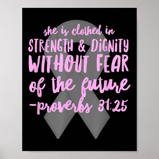 Christian Cancer Bible Verse _ Proverbs 31 Scriptu Poster (Framsidan)