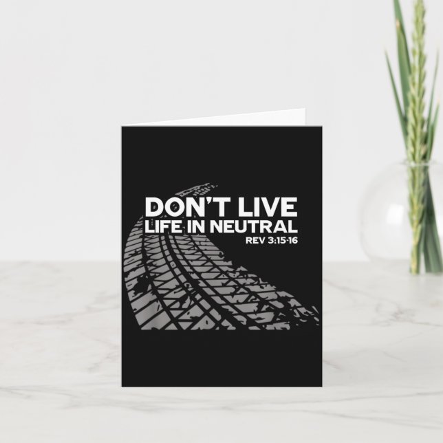 Christian Car Enthusiast Pastor - Don't Live Life  Kort (Framsida)