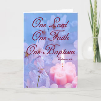 Christian Card för Vuxen Baptism Traditional Stil Helgkort