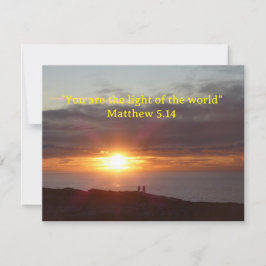 Christian card Matthew 5:14 (Tom inuti) Julkort