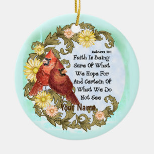 Christian Cardinals Faith Julgransprydnad Keramik