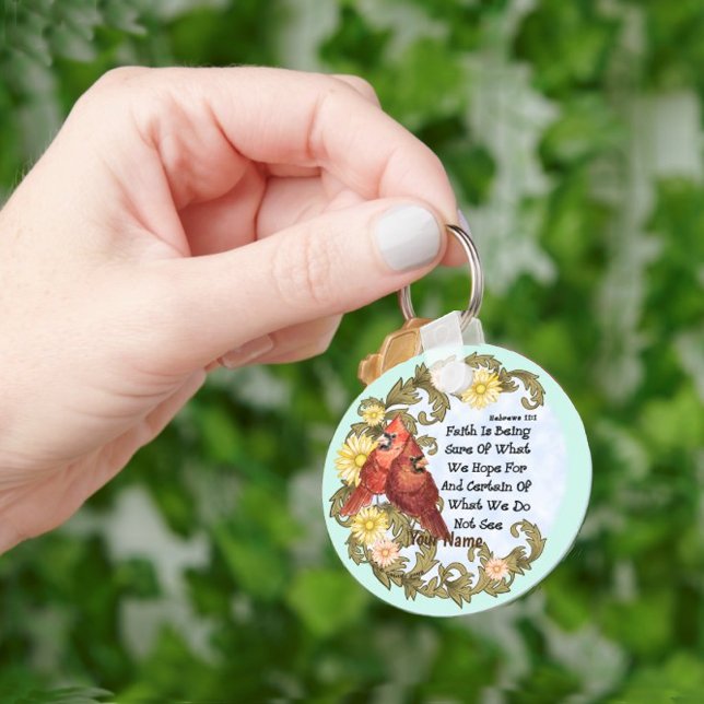 Christian Cardinals Faith Nyckelring (Cardinals Faith keychain custom name)