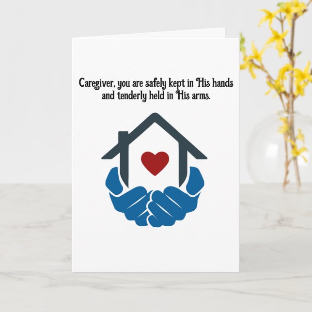 Christian Caregiver’s Encouragement Card Kort (Gul blomma)