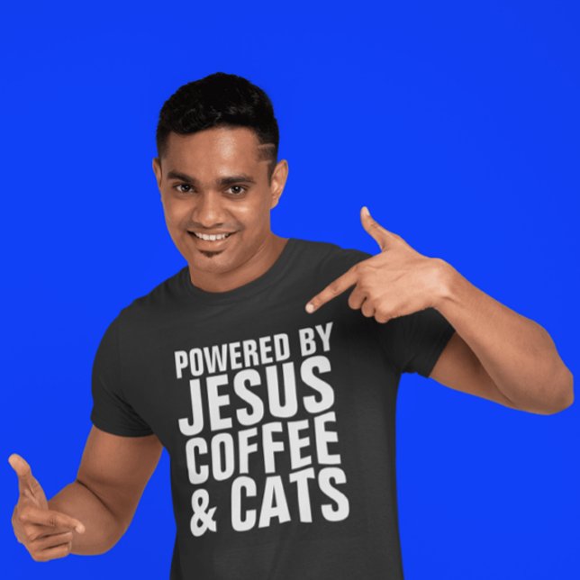 CHRISTIAN CAT JESUS COFFEE T-SHIRTS TEES (Skapare uppladdad)