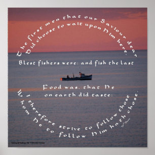 Christian Catholique Fishing Poster Basse Quote