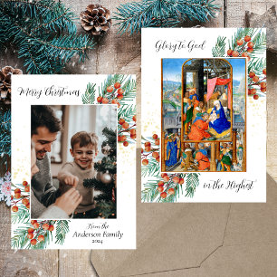 Christian Catholique Ntivity Family Photo jul Julkort