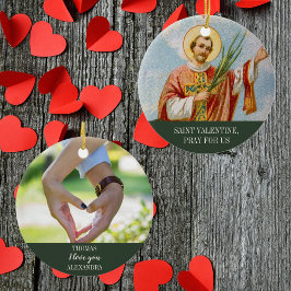 Christian Catholique Photo Saint Valentine Day Julgransprydnad Keramik