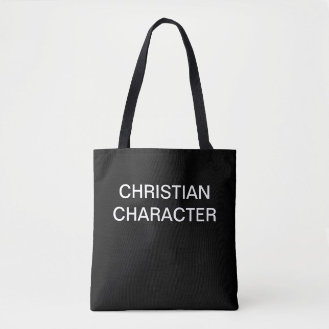 Christian Character Tote Bag Tygkasse (Framsida)