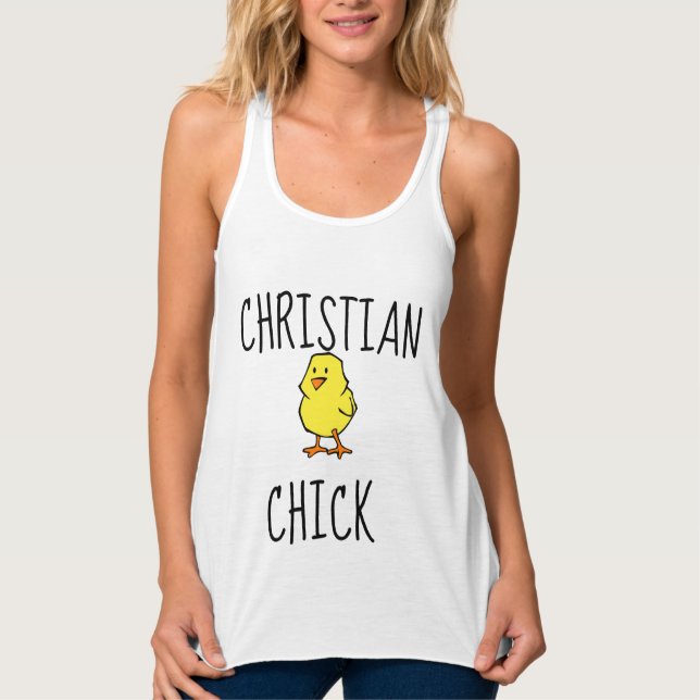CHRISTIAN CHICK Dam T-shirts & tanktop Linne Med Racerback (Framsida)