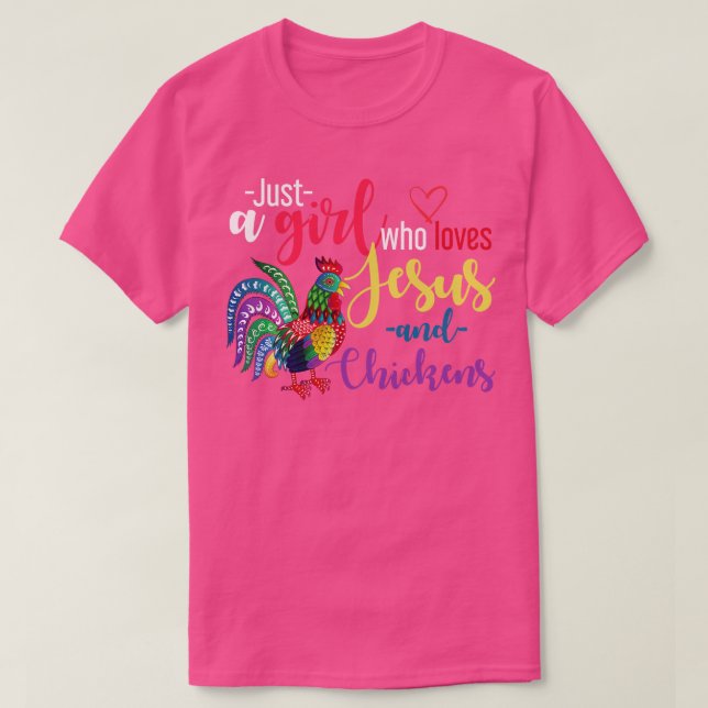 Christian Chicken Farmer Chicken Jesus Kristus T Shirt (Design framsida)
