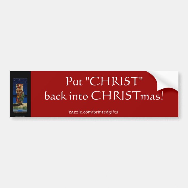 Christian CHRISTMAS Bumper Sticker Bildekal (Framsidan)