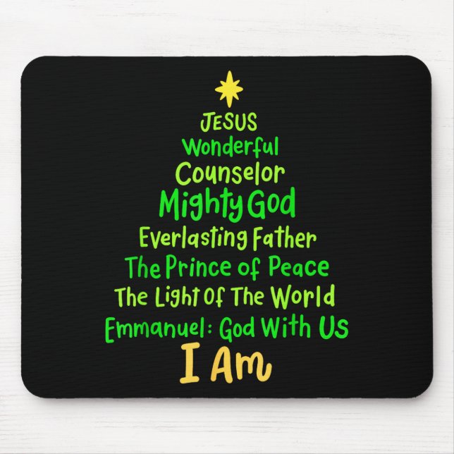 Christian Christmas Jesus Bible Names Xmas Tree Sh Musmatta (Framsidan)