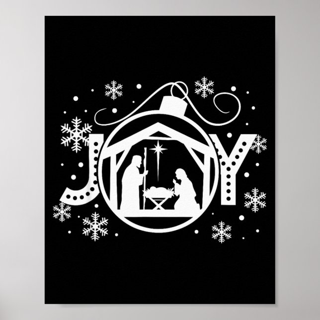Christian Christmas Joy Jesus Nativity Scene Faith Poster (Framsidan)