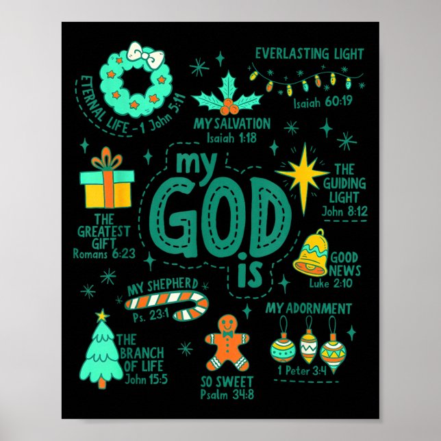 Christian Christmas My God Is Jesus Is The Reason  Poster (Framsidan)