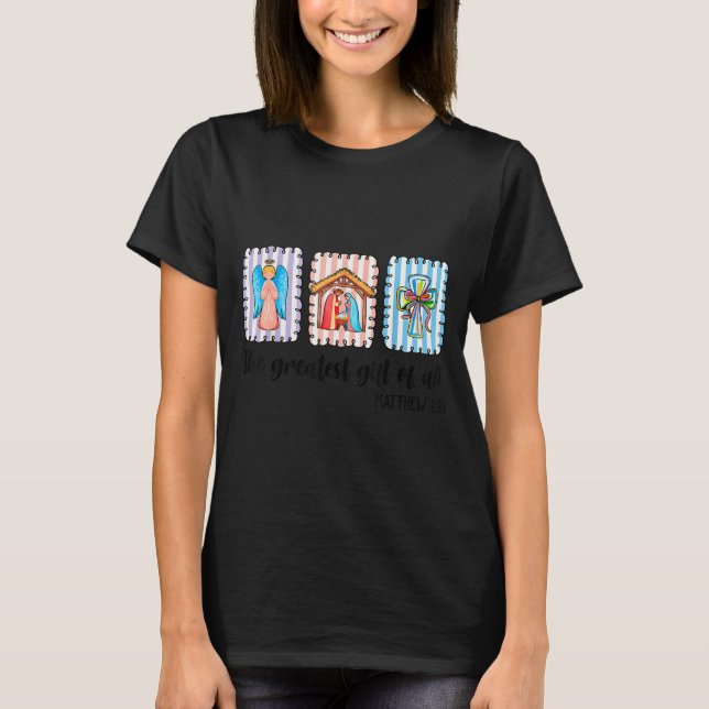 Christian Christmas Nativity Scene Jesus Faith Bel T Shirt (Framsida)
