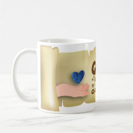 Christian Christmas Thank God blue heart Mug Kaffemugg
