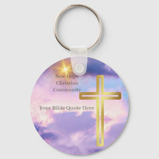 Christian Church Favor: Bulk eller Single Keychain Nyckelring