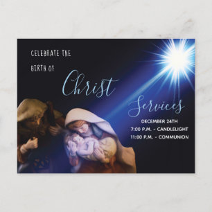 Christian Church-julgudstjänst i Kväll Vykort
