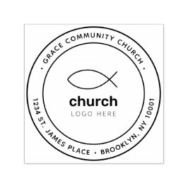 Christian Church Mail Supplies Returadress Självfärgande Stämpel