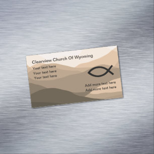 Christian Church Scenia Affärskort Magnets Magnetiska Visitkort