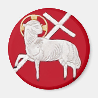 CHRISTIAN CHURCH SYMBOLS-LAMB AV GOD MAGNET