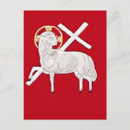 CHRISTIAN CHURCH SYMBOLS-LAMB AV GOD VYKORT