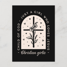 Christian citerar bara en flicka som kärlek Jesus Vykort
