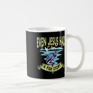 Christian Clothing B Fishing Även Jesus hade en fi Kaffemugg