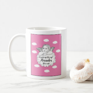 Christian Cloud Angel Lycklig 60:e födelsedag Rosa Kaffemugg